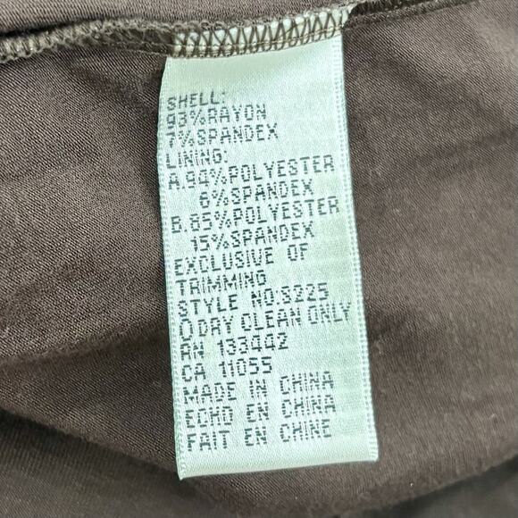 NWT NUE by Shani Size 8 Brown Fit & Flare Gold Belted Dress Built-in Body Shaper - Picture 7 of 7